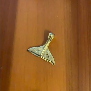 Whale tail Gold pendant.